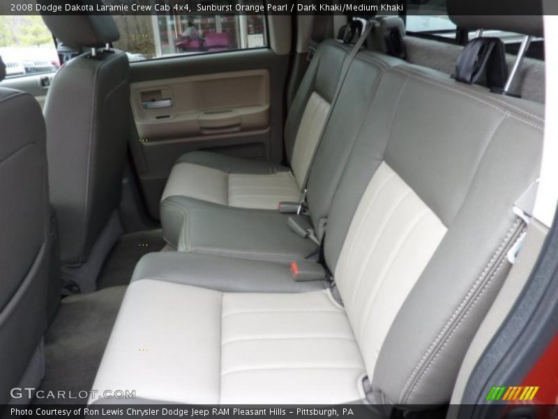 Sunburst Orange Pearl / Dark Khaki/Medium Khaki 2008 Dodge Dakota Laramie Crew Cab 4x4