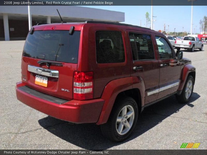 Red Rock Crystal Pearl / Pastel Pebble Beige 2008 Jeep Liberty Limited