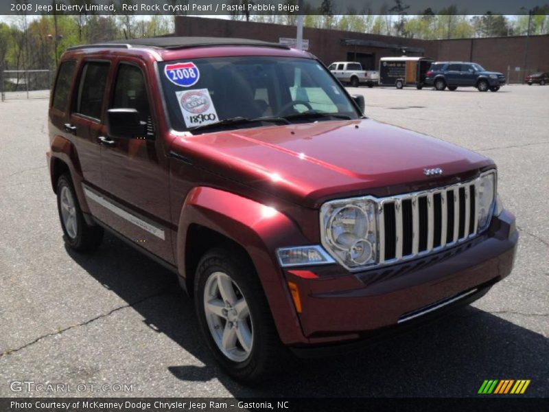 Red Rock Crystal Pearl / Pastel Pebble Beige 2008 Jeep Liberty Limited
