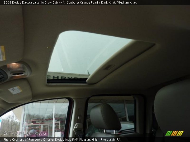 Sunburst Orange Pearl / Dark Khaki/Medium Khaki 2008 Dodge Dakota Laramie Crew Cab 4x4