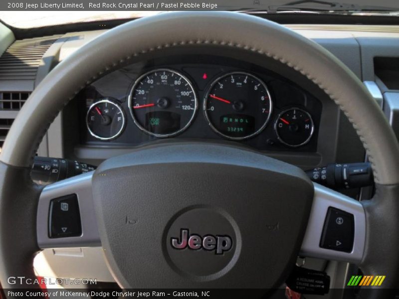 Red Rock Crystal Pearl / Pastel Pebble Beige 2008 Jeep Liberty Limited
