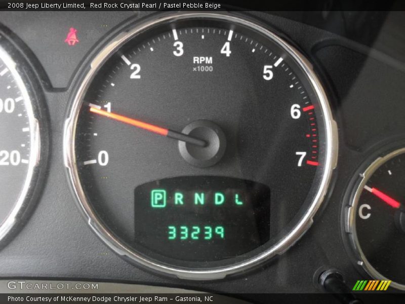 Red Rock Crystal Pearl / Pastel Pebble Beige 2008 Jeep Liberty Limited