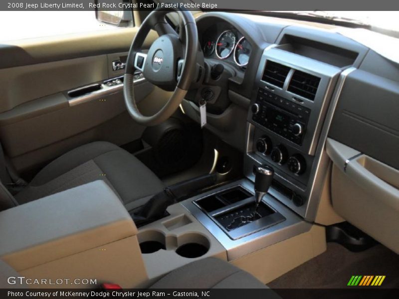 Red Rock Crystal Pearl / Pastel Pebble Beige 2008 Jeep Liberty Limited