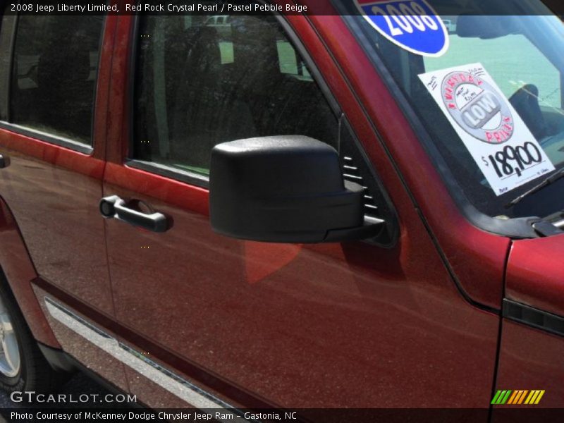 Red Rock Crystal Pearl / Pastel Pebble Beige 2008 Jeep Liberty Limited