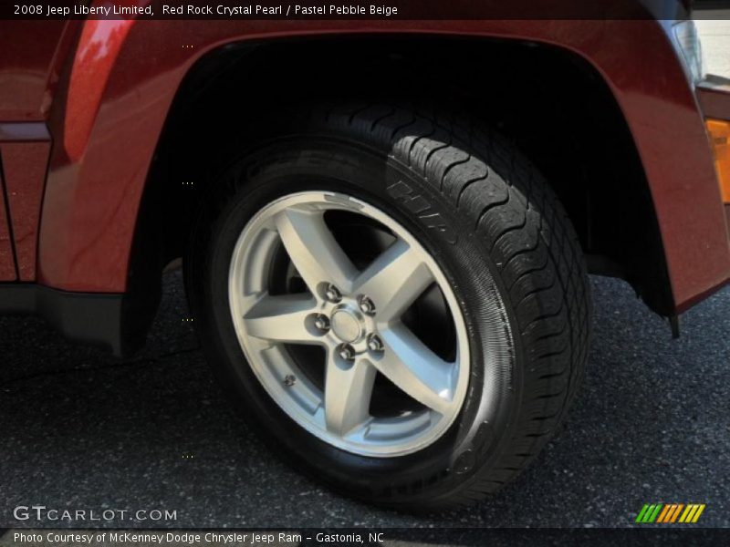 Red Rock Crystal Pearl / Pastel Pebble Beige 2008 Jeep Liberty Limited