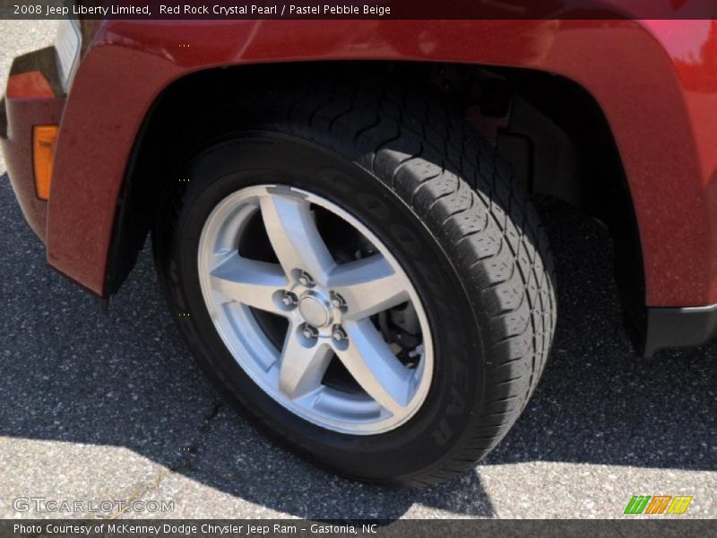 Red Rock Crystal Pearl / Pastel Pebble Beige 2008 Jeep Liberty Limited