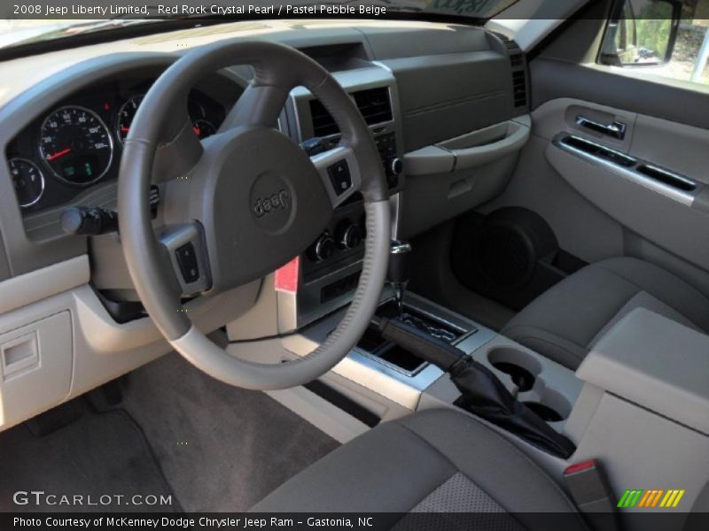 Red Rock Crystal Pearl / Pastel Pebble Beige 2008 Jeep Liberty Limited