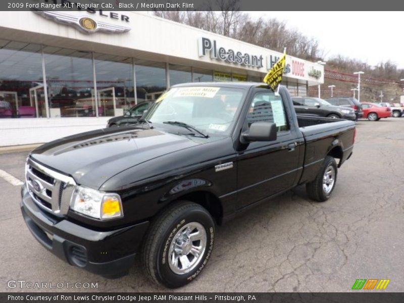 Black / Medium Dark Flint 2009 Ford Ranger XLT Regular Cab