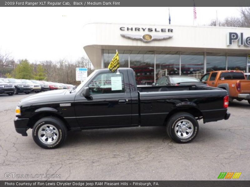 Black / Medium Dark Flint 2009 Ford Ranger XLT Regular Cab