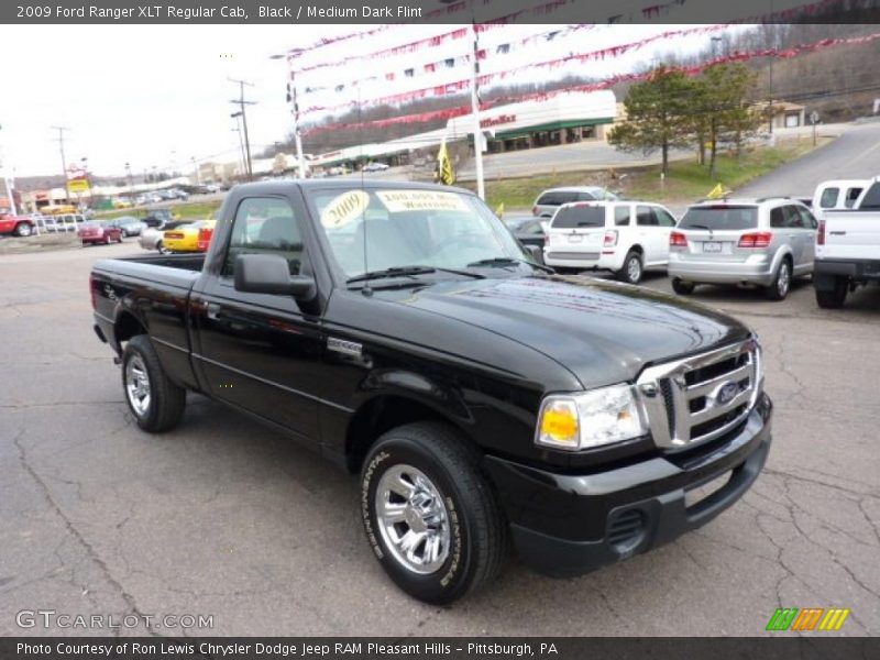 Black / Medium Dark Flint 2009 Ford Ranger XLT Regular Cab