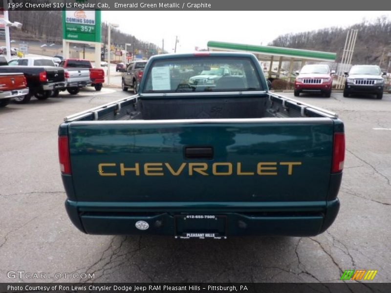 Emerald Green Metallic / Graphite 1996 Chevrolet S10 LS Regular Cab