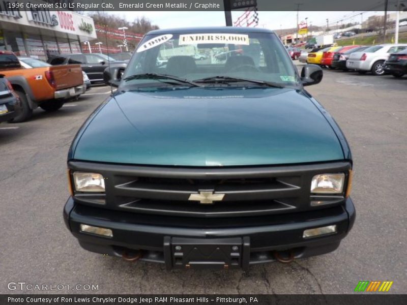 Emerald Green Metallic / Graphite 1996 Chevrolet S10 LS Regular Cab