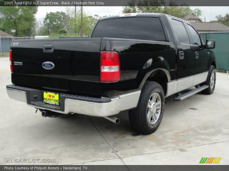 Black / Medium Flint Grey 2005 Ford F150 XLT SuperCrew