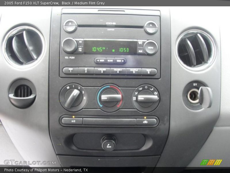 Black / Medium Flint Grey 2005 Ford F150 XLT SuperCrew