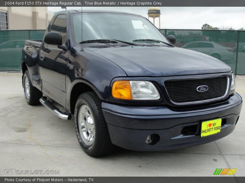 True Blue Metallic / Heritage Graphite Grey 2004 Ford F150 STX Heritage Regular Cab