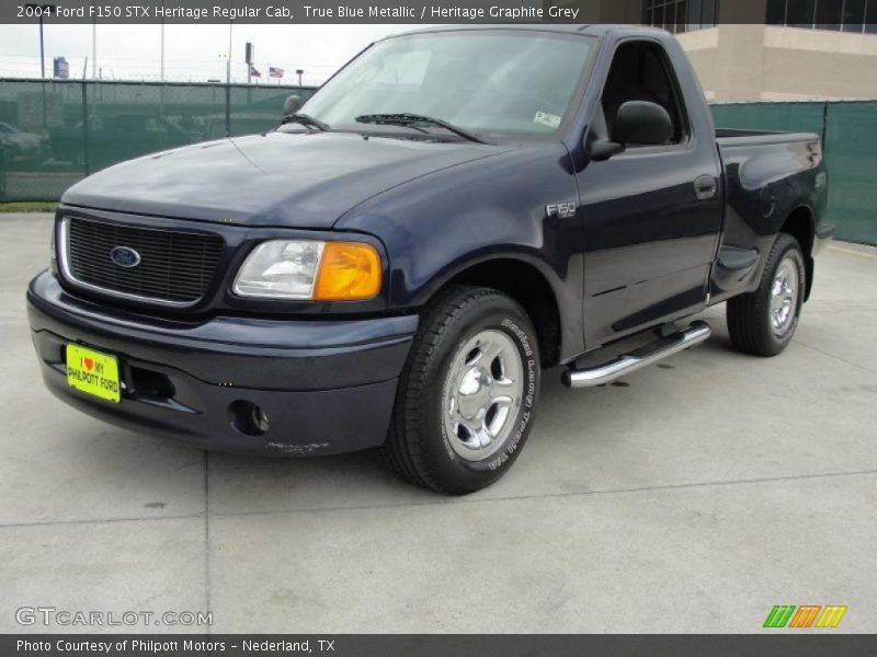 True Blue Metallic / Heritage Graphite Grey 2004 Ford F150 STX Heritage Regular Cab