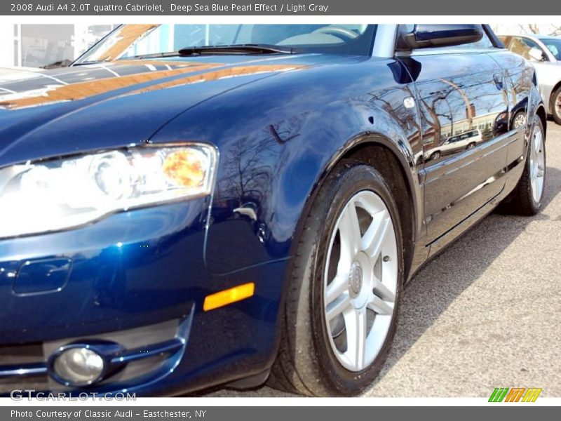 Deep Sea Blue Pearl Effect / Light Gray 2008 Audi A4 2.0T quattro Cabriolet