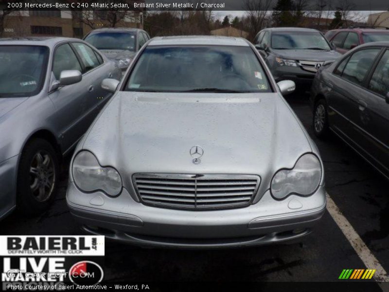 Brilliant Silver Metallic / Charcoal 2003 Mercedes-Benz C 240 4Matic Sedan