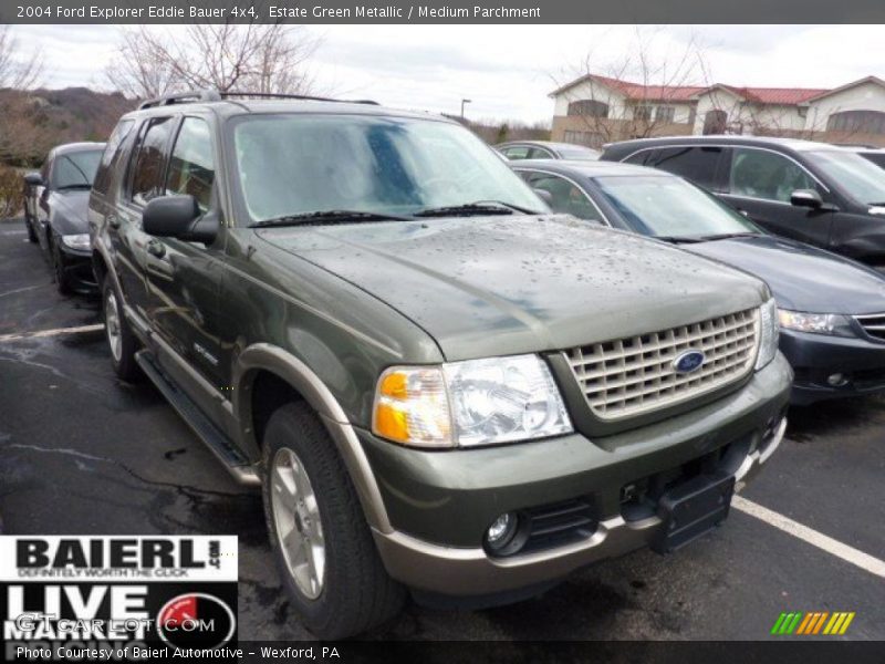 Estate Green Metallic / Medium Parchment 2004 Ford Explorer Eddie Bauer 4x4