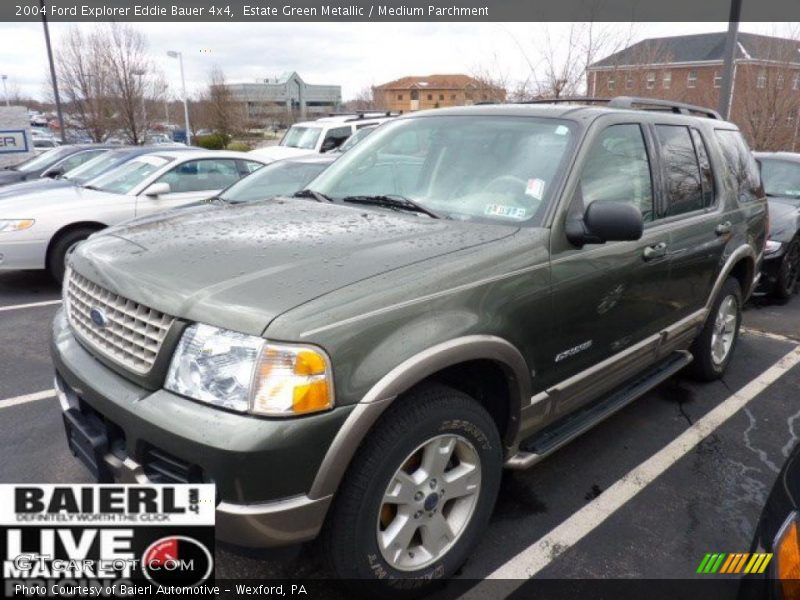 Estate Green Metallic / Medium Parchment 2004 Ford Explorer Eddie Bauer 4x4