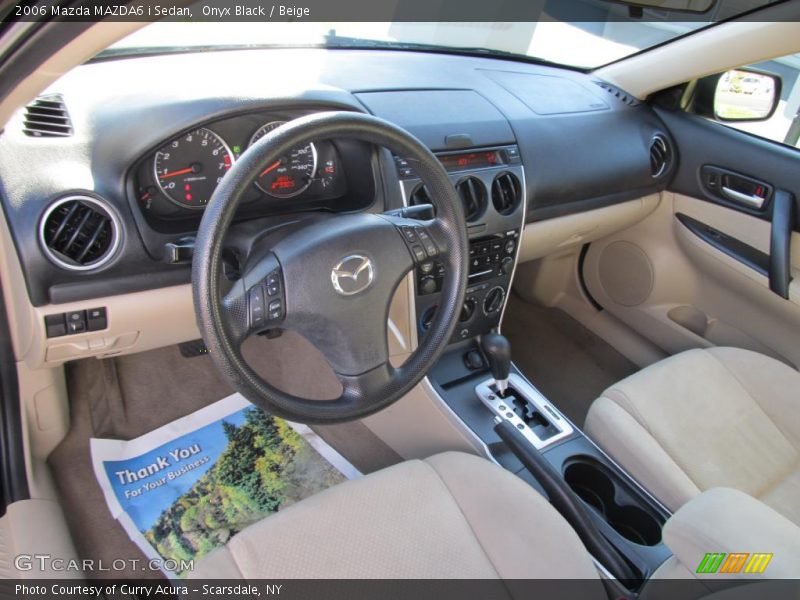 Onyx Black / Beige 2006 Mazda MAZDA6 i Sedan