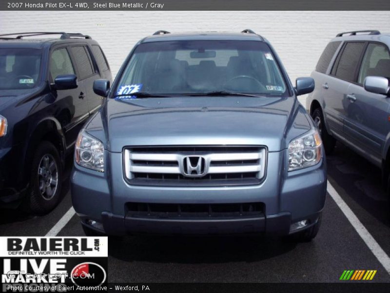 Steel Blue Metallic / Gray 2007 Honda Pilot EX-L 4WD