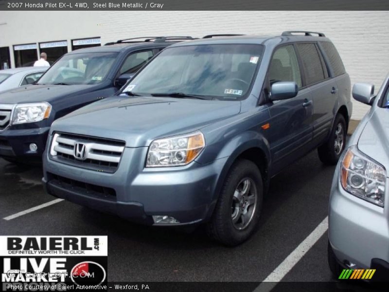 Steel Blue Metallic / Gray 2007 Honda Pilot EX-L 4WD