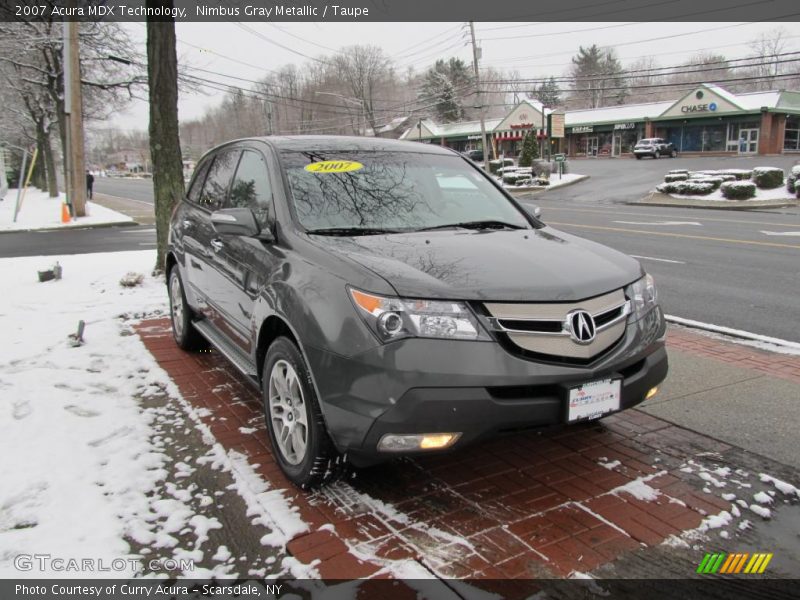 Nimbus Gray Metallic / Taupe 2007 Acura MDX Technology