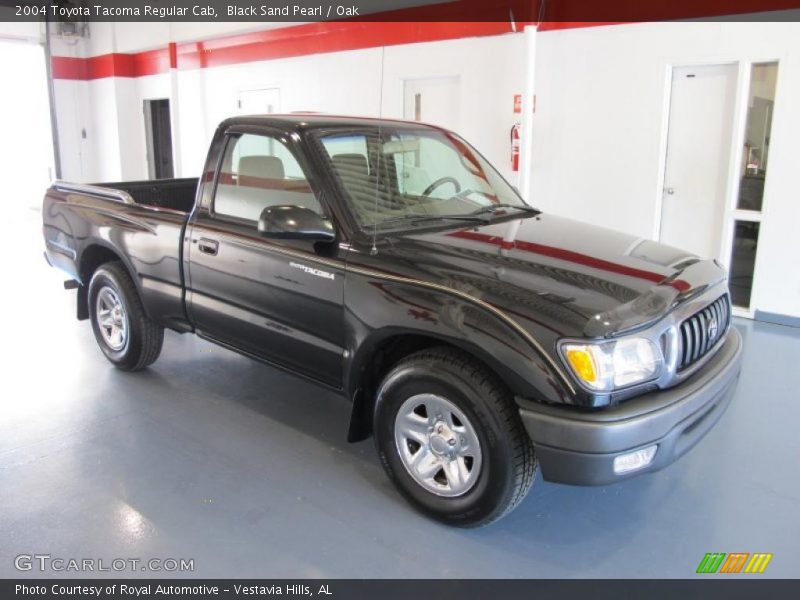 Black Sand Pearl / Oak 2004 Toyota Tacoma Regular Cab