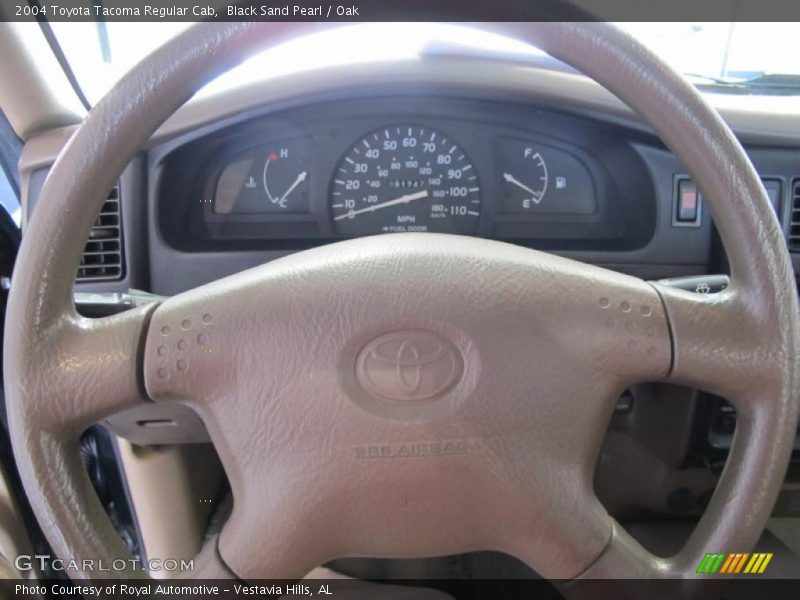 Black Sand Pearl / Oak 2004 Toyota Tacoma Regular Cab