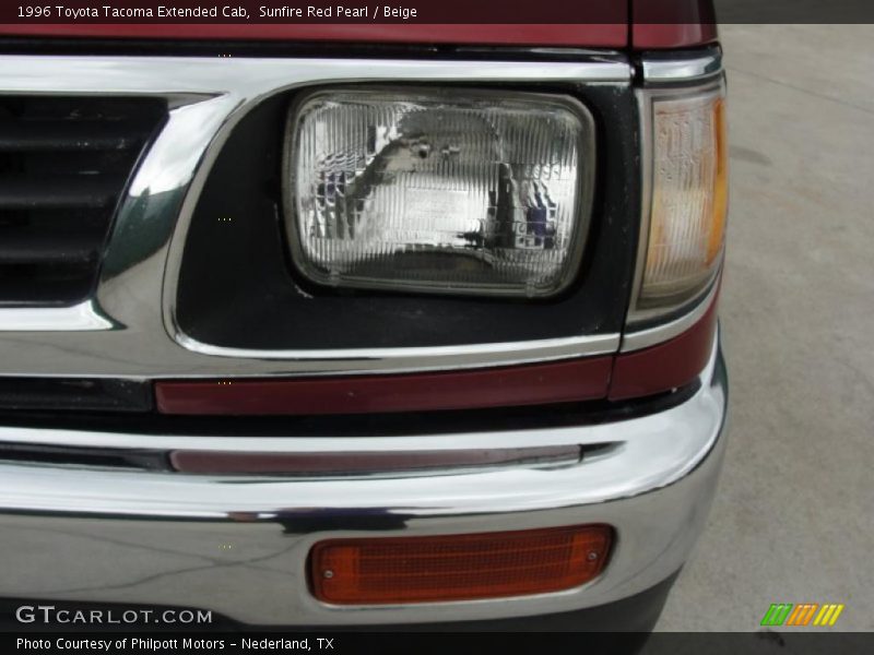 Sunfire Red Pearl / Beige 1996 Toyota Tacoma Extended Cab