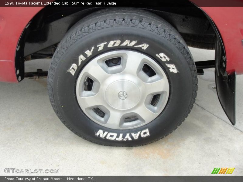 Sunfire Red Pearl / Beige 1996 Toyota Tacoma Extended Cab