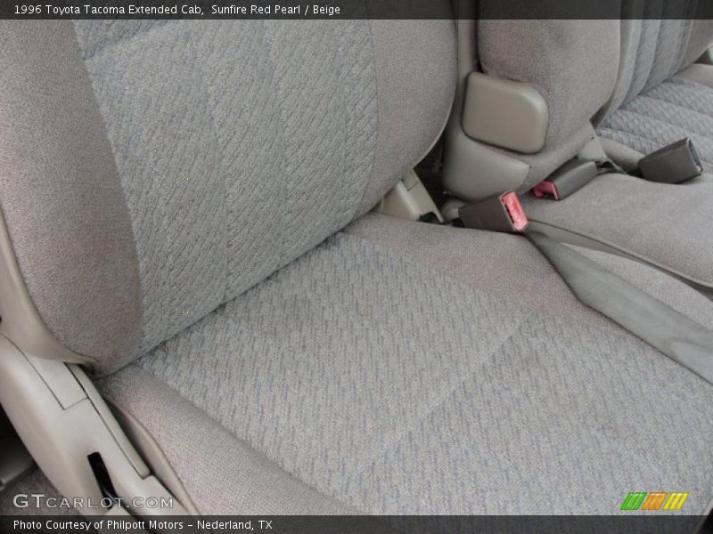 Sunfire Red Pearl / Beige 1996 Toyota Tacoma Extended Cab