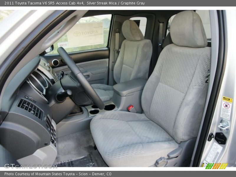 Silver Streak Mica / Graphite Gray 2011 Toyota Tacoma V6 SR5 Access Cab 4x4