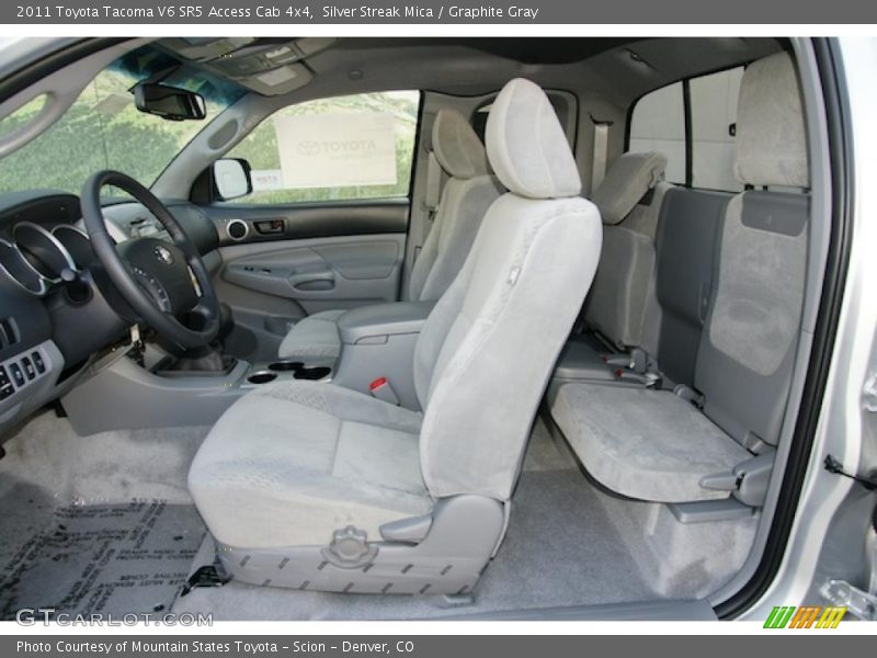 Silver Streak Mica / Graphite Gray 2011 Toyota Tacoma V6 SR5 Access Cab 4x4