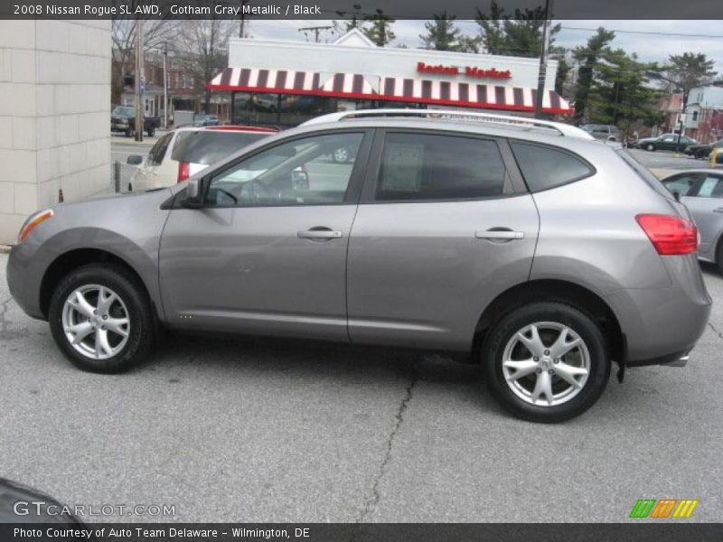 Gotham Gray Metallic / Black 2008 Nissan Rogue SL AWD