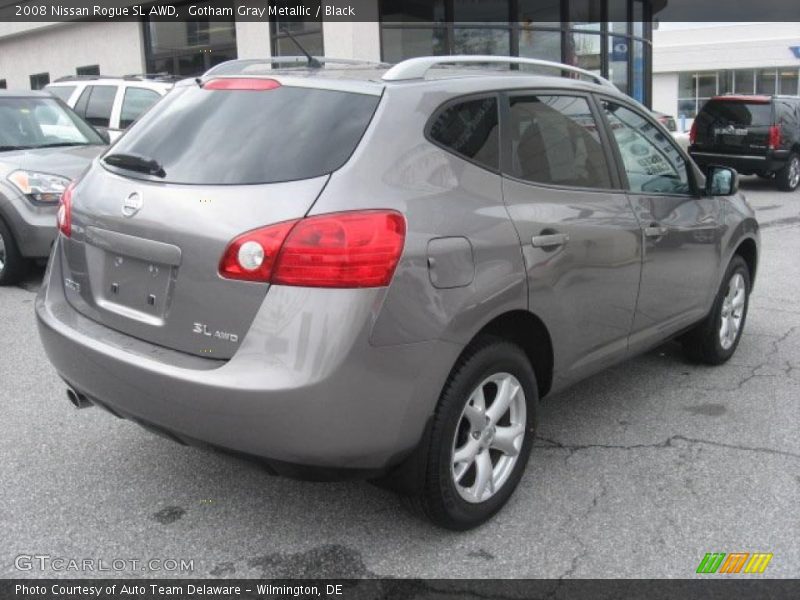 Gotham Gray Metallic / Black 2008 Nissan Rogue SL AWD