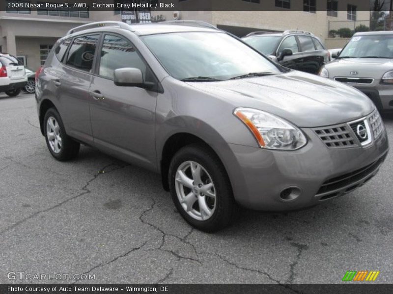 Gotham Gray Metallic / Black 2008 Nissan Rogue SL AWD