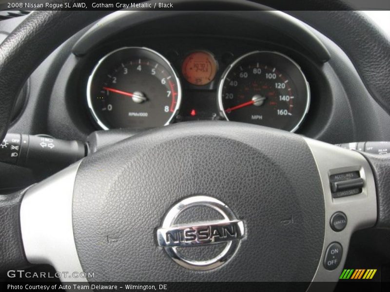 Gotham Gray Metallic / Black 2008 Nissan Rogue SL AWD