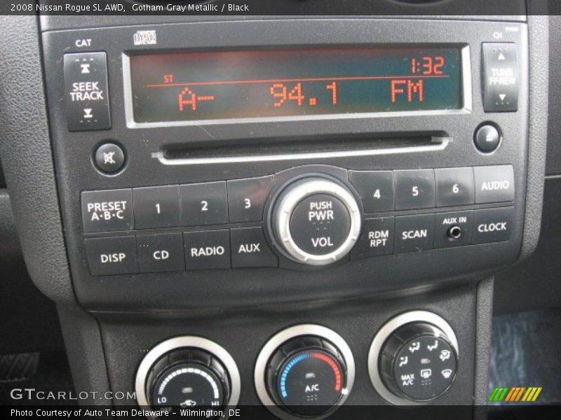 Gotham Gray Metallic / Black 2008 Nissan Rogue SL AWD