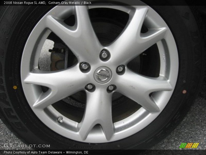 Gotham Gray Metallic / Black 2008 Nissan Rogue SL AWD