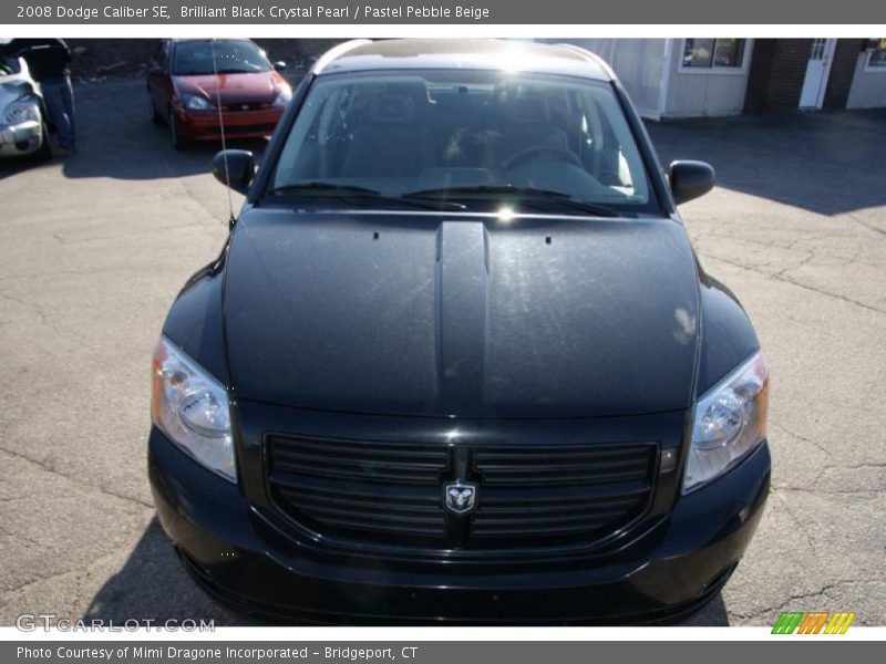 Brilliant Black Crystal Pearl / Pastel Pebble Beige 2008 Dodge Caliber SE