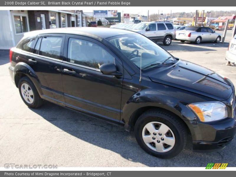 Brilliant Black Crystal Pearl / Pastel Pebble Beige 2008 Dodge Caliber SE