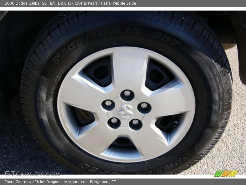 Brilliant Black Crystal Pearl / Pastel Pebble Beige 2008 Dodge Caliber SE