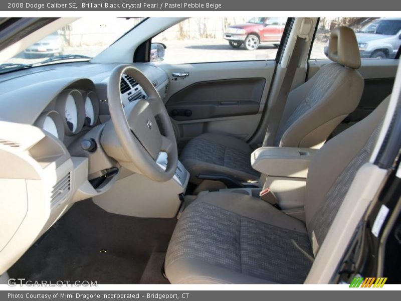 Brilliant Black Crystal Pearl / Pastel Pebble Beige 2008 Dodge Caliber SE