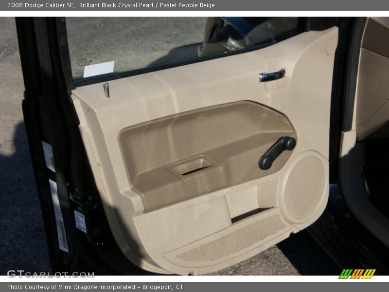 Brilliant Black Crystal Pearl / Pastel Pebble Beige 2008 Dodge Caliber SE