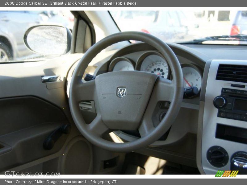 Brilliant Black Crystal Pearl / Pastel Pebble Beige 2008 Dodge Caliber SE