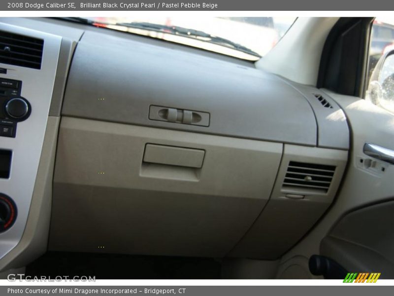 Brilliant Black Crystal Pearl / Pastel Pebble Beige 2008 Dodge Caliber SE