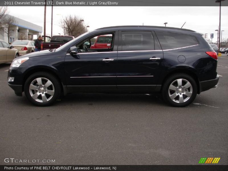 Dark Blue Metallic / Light Gray/Ebony 2011 Chevrolet Traverse LTZ