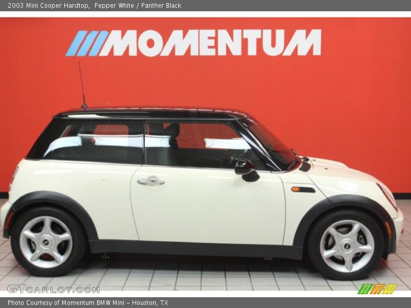 Pepper White / Panther Black 2003 Mini Cooper Hardtop
